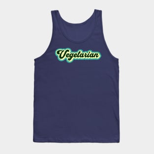 Retro Vegetarian Graphic Logo Tank Top